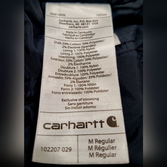 Carhartt Mens Charcoal Gray Super Dux Relaxed Fit Full Swing Snap Hood Jacket M - Picture 6 of 8